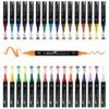 Arrtx Acrylic Paint Pens, 32 Colors Brush Tip and Fine Tip (Dual Tip) Paint Markers for Rock Painting, Water Based Acrylic Painting Supplies for Fabric Painting,Wood, Plastic, Canvas, Easter Egg