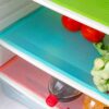 8 Pcs Refrigerator Liners, CaptainRay Washable Mats Covers Pads, Home Kitchen Gadgets Accessories Organization for Top Freezer Glass Shelf Wire Shelving Cupboard Cabinet Drawer(3 Blue+3 Green+2 Red)