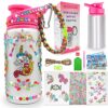 7July Decorate Your Own Water Bottle Kits for Girls Age 4-6-8-10,Unicorn Gem Diamond Painting Crafts,Fun Arts and Crafts Gifts Toys for Girls Birthday Christmas