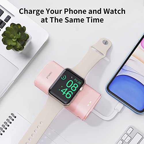 iWALK Portable Apple Watch Charger, 9000mAh Power Bank with Built in Cable, Phone Charger, Compatible with Apple Watch Series 7/6/Se/5/4/3/2, iPhone14/13/12/12 Pro Max/ 11/6s - Image 4