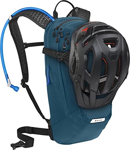 CamelBak M.U.L.E. 12 Mountain Biking Hydration Pack - Easy Refilling Hydration Backpack - Magnetic Tube Trap 100oz, Moroccan Blue/Black - Image 7