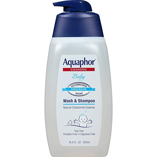 Aquaphor Baby Cleansing Wash And Shampoo 16 Ounce Pump (500ml) (2 Pack)