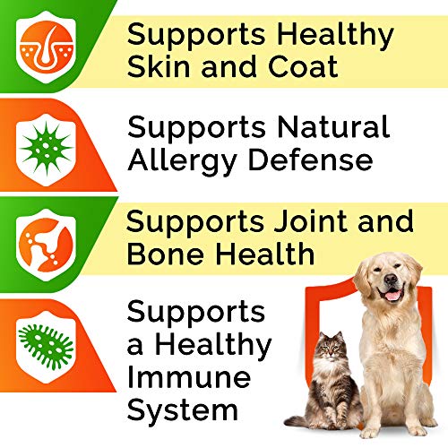 32oz Salmon Oil Omega 3 for Dogs - Fish Oil for Pets - Joint Health - Allergy Relief - Itch Relief, Shedding - Skin and Coat Supplement – Wild Alaskan Salmon Oil - Omega 3 6 9 - EPA & DHA Fatty Acids - Image 4