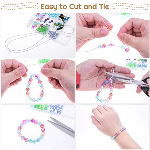 Elastic String for Bracelets, Selizo Elastic Cord Stretchy Bracelet String for Bracelets, Necklace, Beading and Sewing (1.2 MM, 109 Yards, White) - Image 3