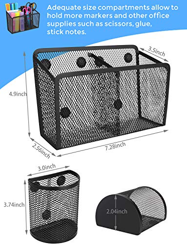 VICNOVA Magnetic Pencil Holder, Metal Strong Magnet Pen Cup Magnetic Marker Storage Basket Organizer to Hold Whiteboard Refrigerator Fridge Locker Accessories Teacher Must Haves Classroom Supplies - Image 6