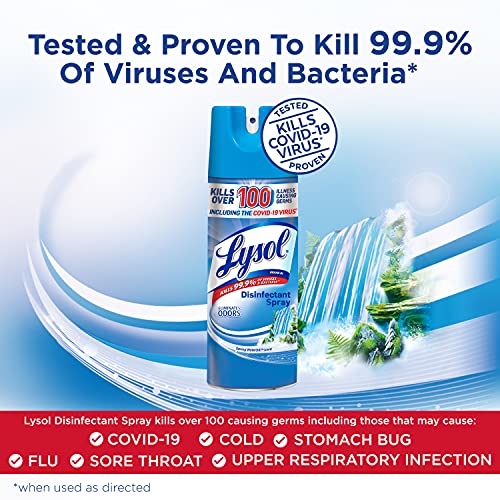 Lysol Disinfectant Spray, Sanitizing and Antibacterial Spray, For Disinfecting and Deodorizing, Spring Waterfall, 12.5 Fl Oz, (Packaging May Vary) - Image 6
