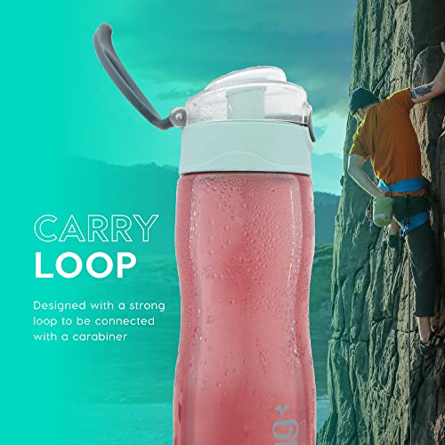 BPA Free Water Bottle | Clear Plastic Water Bottles | Sports Gym Bottle | 20-24 oz | sport water bottles | reusable water bottles | Smart Sports Bottle - Image 2