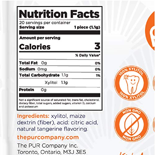 PUR Mints | Sugar Free Mints | 100% Xylitol | Vegan, Aspartame Free, Gluten Free & Diabetic Friendly | Natural Tangerine Tango Flavored Mints, 50 Pieces (Pack of 1) - Image 4