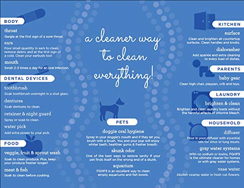 Essential Oxygen Food Grade Hydrogen Peroxide 3%, Natural Cleaner, Refill, 32 Fl Oz - Image 7