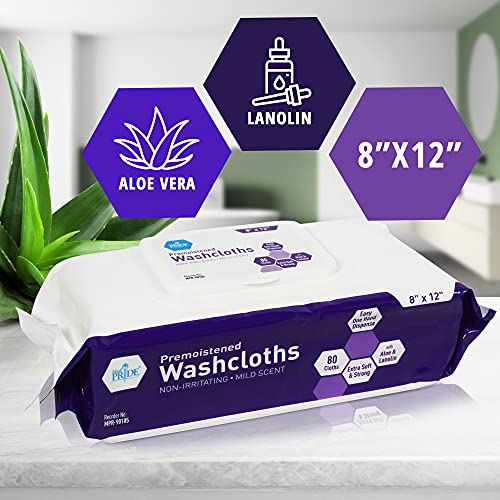 Medpride Disposable Premoistened Washcloths - Adult Cloth Wipes For Sensitive Skin- 8” x 12” Extra Soft Incontinence Wipes - Image 4