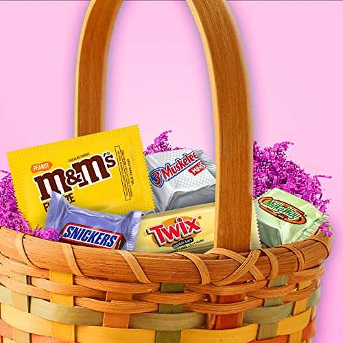 M&M'S PEANUT, SNICKERS, TWIX, MILKY WAY & 3 MUSKETEERS & Easter Chocolate Candy Spring Assortment, 31.3 oz, 100-Piece Bag - Image 6