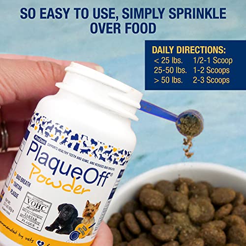 ProDen PlaqueOff Powder for Pets - Cat & Dog Breath Freshener - Plaque & Tartar Remover for Pet Oral Care - Supports Healthy Mouth for Dogs - 60g - Image 3