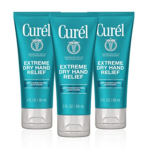 Curl Extreme Dry Hand Cream, Travel Size Lotion for Dryness Relief, Easily Absorbed Hand Cream for Long-Lasting Relief after Washing Hands, with Eucalyptus Extract, 3 Fl Oz (Pack of 3)