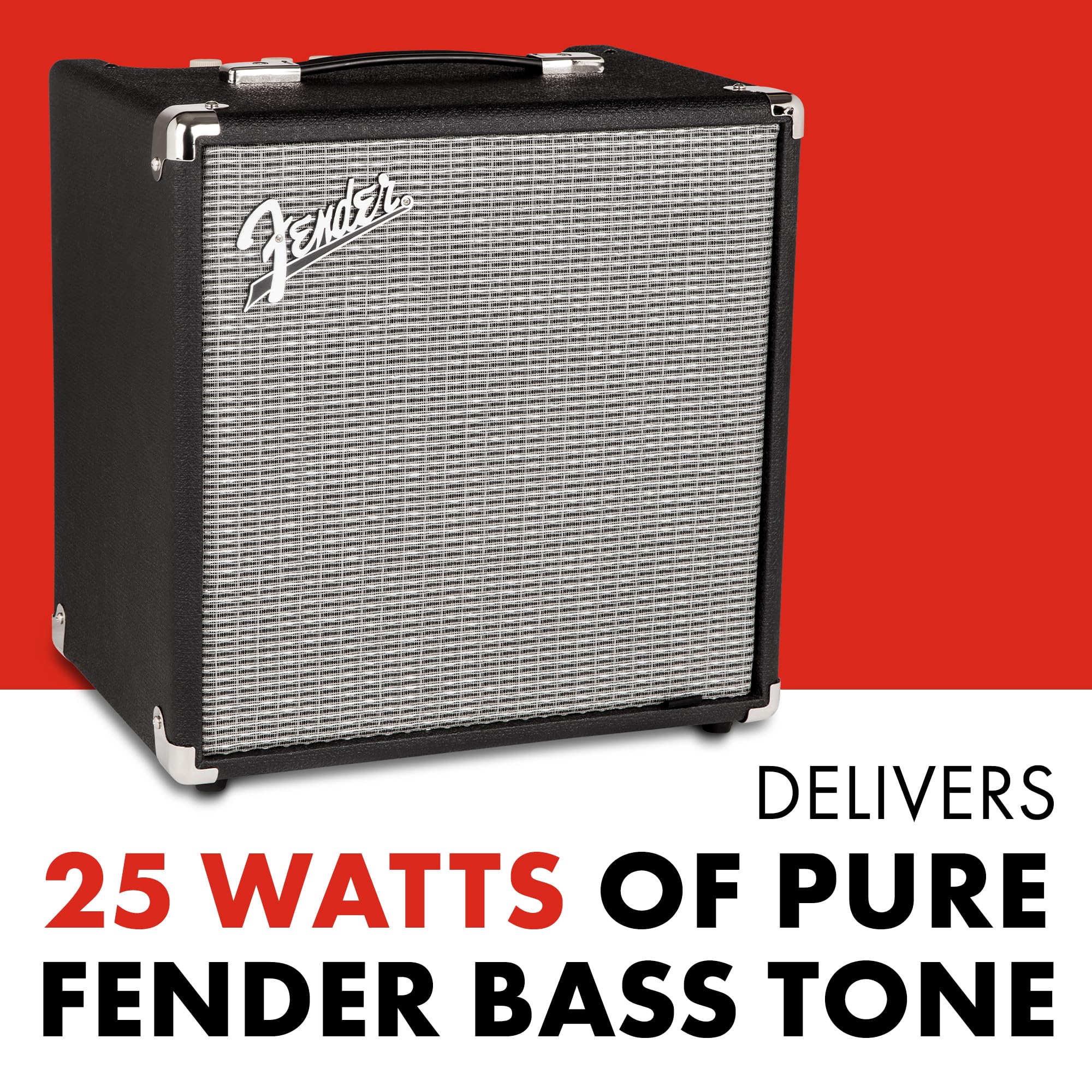 Fender Rumble 25 V3 Bass Amp for Bass Guitar, Bass Combo, 25 Watts, with 2-Year Warranty 8 Inch Speaker, with Overdrive Circuit and Mid-Scoop Contour Switch - Image 4